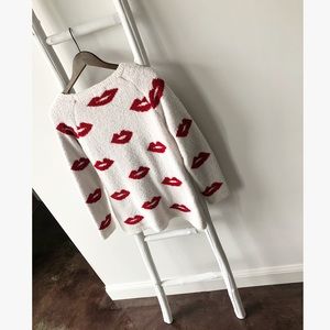 PJ Salvage Lip Fluffy Sweater